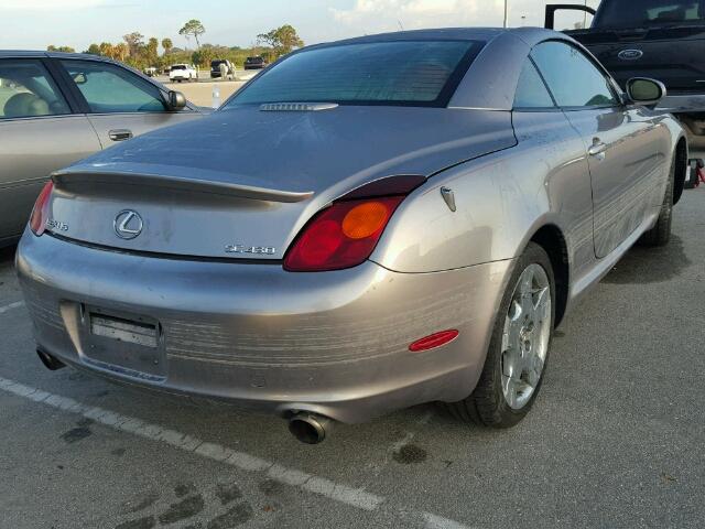 JTHFN48Y620019750 - 2002 LEXUS SC SILVER photo 4