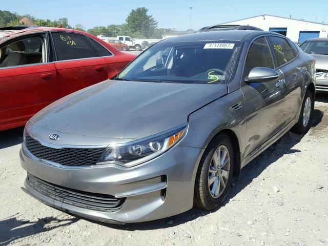 5XXGT4L36GG033824 - 2016 KIA OPTIMA LX GRAY photo 2