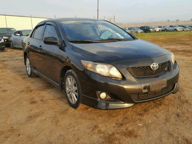 1NXBU4EE7AZ337523 - 2010 TOYOTA COROLLA BA BLACK photo 1