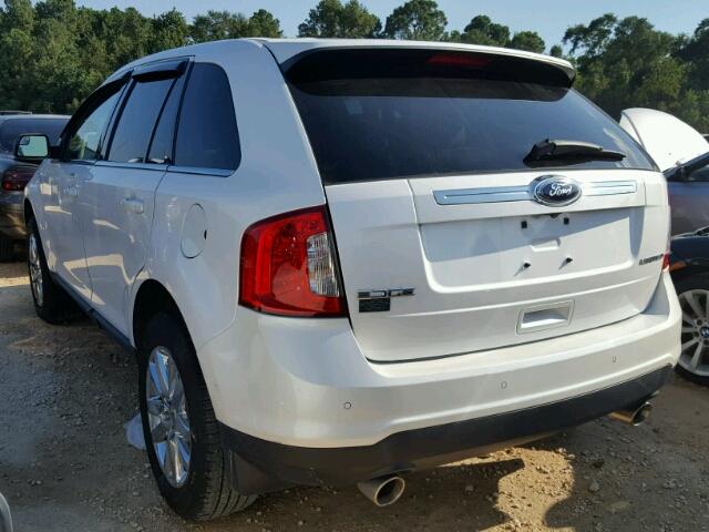 2FMDK3KC9DBA21627 - 2013 FORD EDGE WHITE photo 3