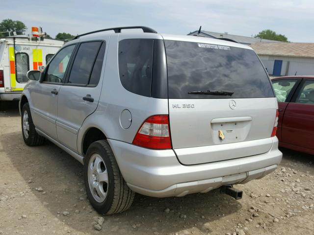 4JGAB57E53A453683 - 2003 MERCEDES-BENZ ML 350 SILVER photo 3