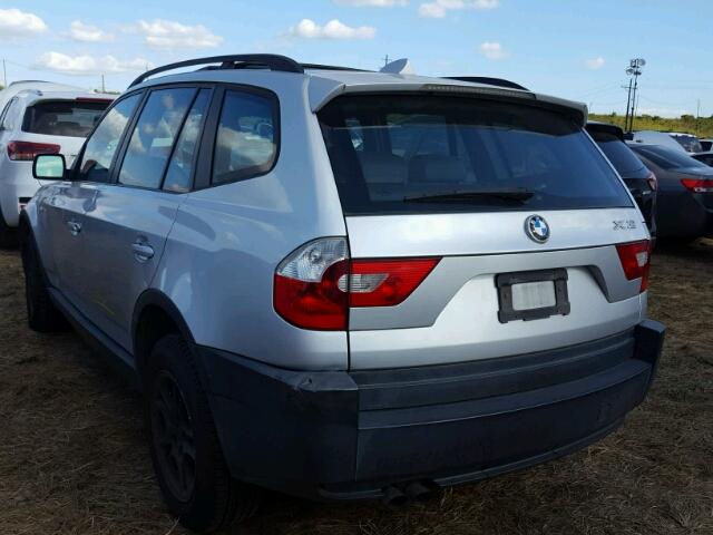 WBXPA73465WC45060 - 2005 BMW X3 SILVER photo 3