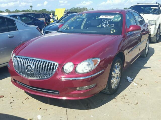 2G4WD582381135762 - 2008 BUICK LACROSSE BURGUNDY photo 2