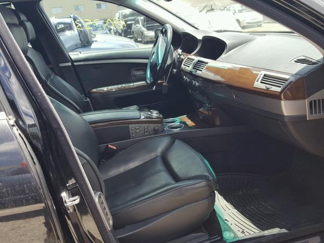 WBAHL83527DT10439 - 2007 BMW 750I BLACK photo 5