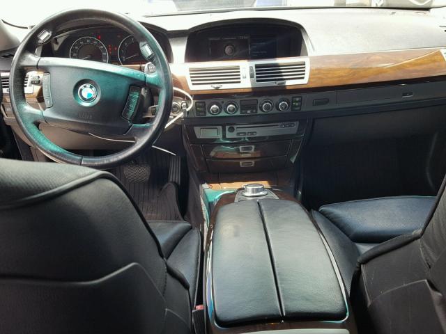 WBAHL83527DT10439 - 2007 BMW 750I BLACK photo 9