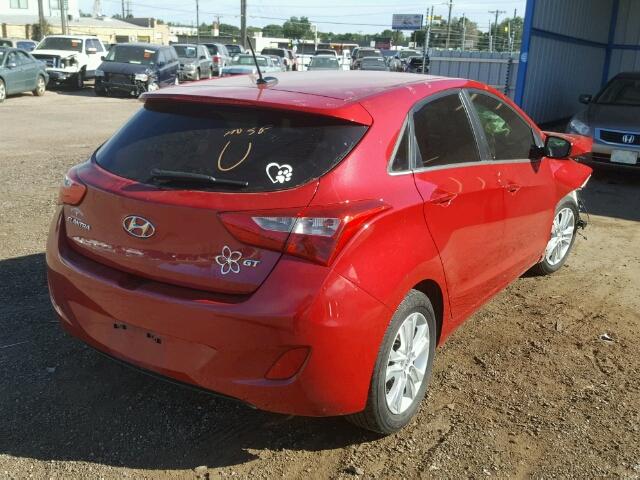 KMHD35LH1EU193472 - 2014 HYUNDAI ELANTRA GT RED photo 4