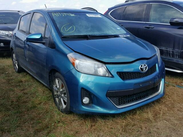 JTDKTUD31ED589720 - 2014 TOYOTA YARIS BLUE photo 1