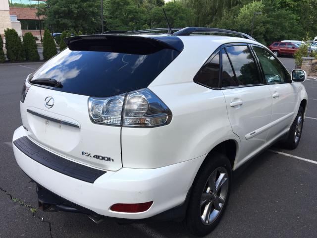 JTJHW31U772036459 - 2007 LEXUS RX 400H WHITE photo 4