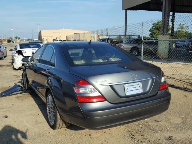 WDDNG71X07A030163 - 2007 MERCEDES-BENZ S 550 GRAY photo 3