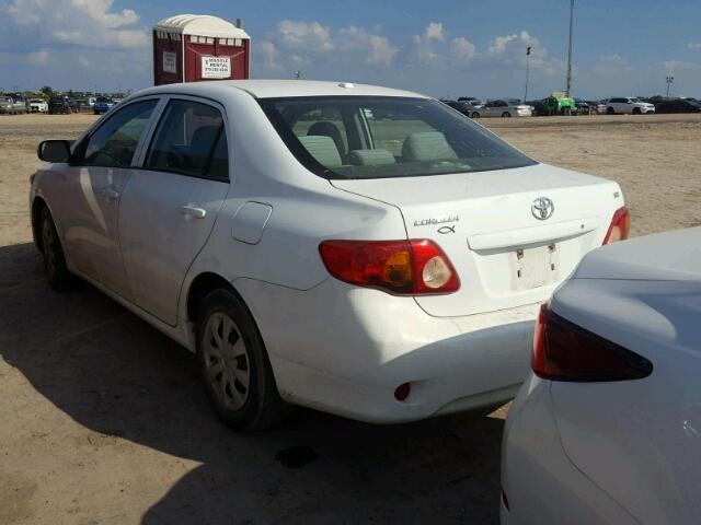 1NXBU4EE3AZ253943 - 2010 TOYOTA COROLLA WHITE photo 3