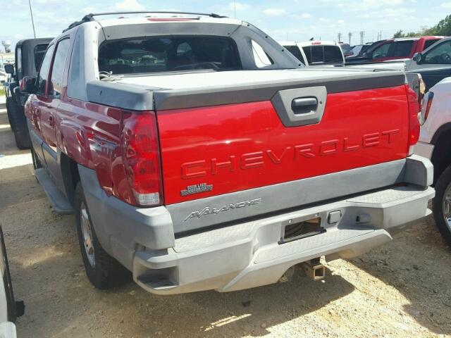 3GNEC13T42G270024 - 2002 CHEVROLET AVALANCHE RED photo 3