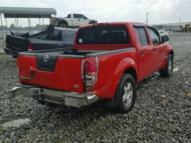 1N6AD07W85C427108 - 2005 NISSAN FRONTIER C RED photo 4