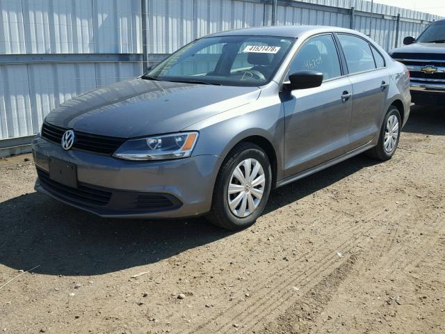 3VW2K7AJ7CM302595 - 2012 VOLKSWAGEN JETTA BASE Գրաֆիտ լուսանկար 2