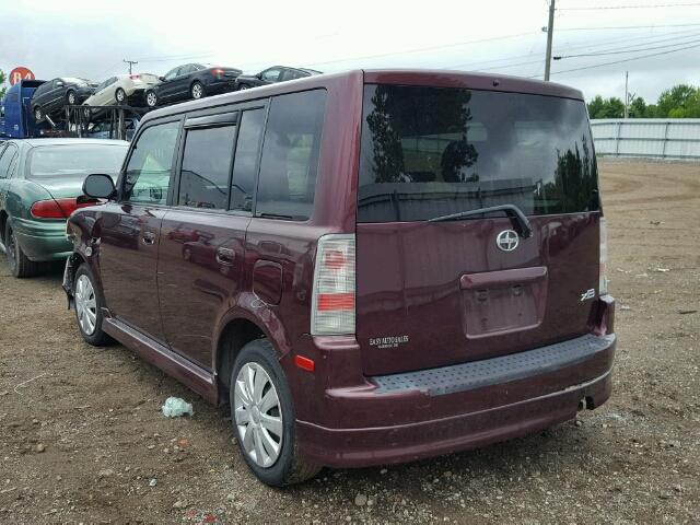 JTLKT324754028738 - 2005 TOYOTA SCION XB Tünd qırmızı foto 3