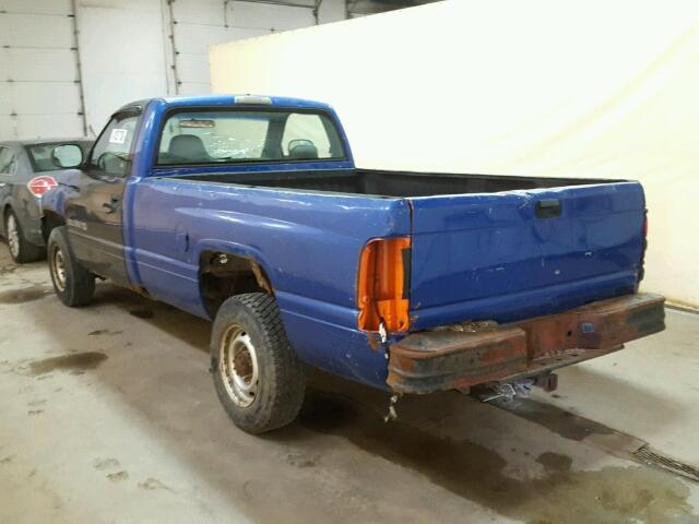 3B7KC26Z81M257598 - 2001 DODGE RAM 2500 BLUE photo 3