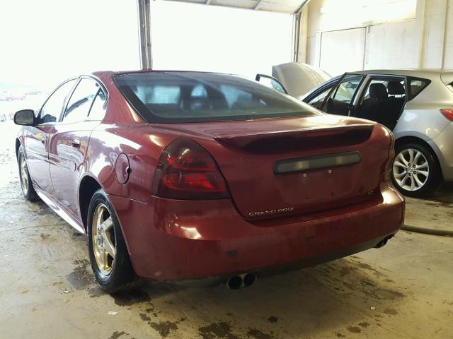 2G2WS522041266889 - 2004 PONTIAC GRAND PRIX MAROON photo 3