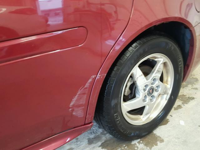 2G2WS522041266889 - 2004 PONTIAC GRAND PRIX MAROON photo 9