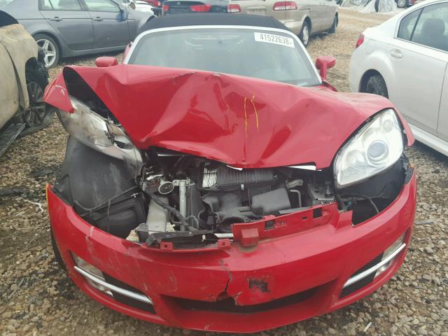 1G8MN35B79Y106520 - 2009 SATURN SKY RED photo 7