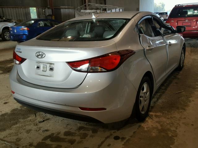 KMHDH4AE5FU394717 - 2015 HYUNDAI ELANTRA SILVER photo 4