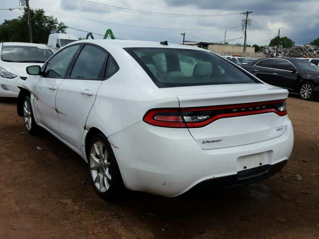 1C3CDFBA9DD104970 - 2013 DODGE DART SXT WHITE photo 3