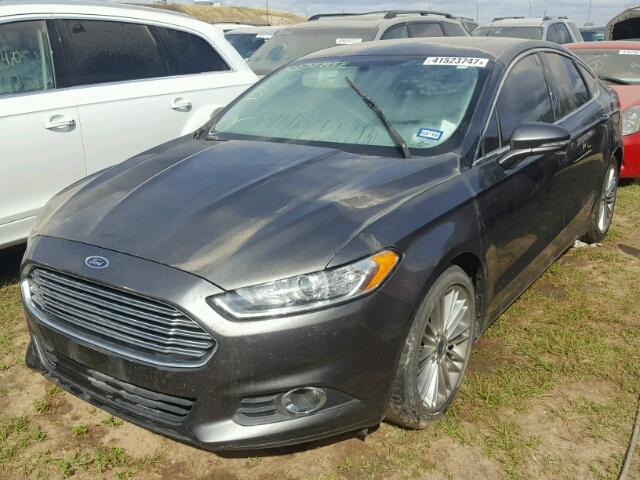 3FA6P0HD7FR292645 - 2015 FORD FUSION SE GRAY photo 2