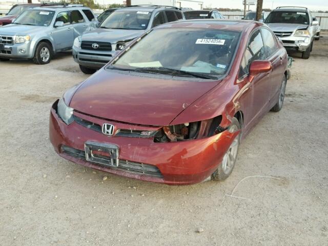 2HGFA55518H708064 - 2008 HONDA CIVIC SI RED photo 2