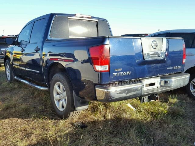 1N6BA0ED6AN309569 - 2010 NISSAN TITAN XE BLUE photo 3