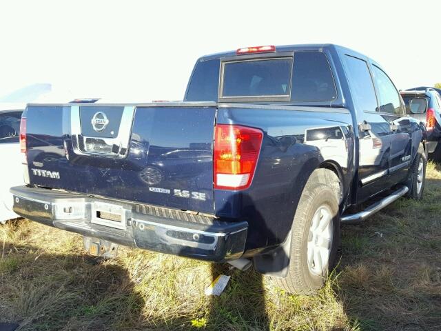 1N6BA0ED6AN309569 - 2010 NISSAN TITAN XE BLUE photo 4