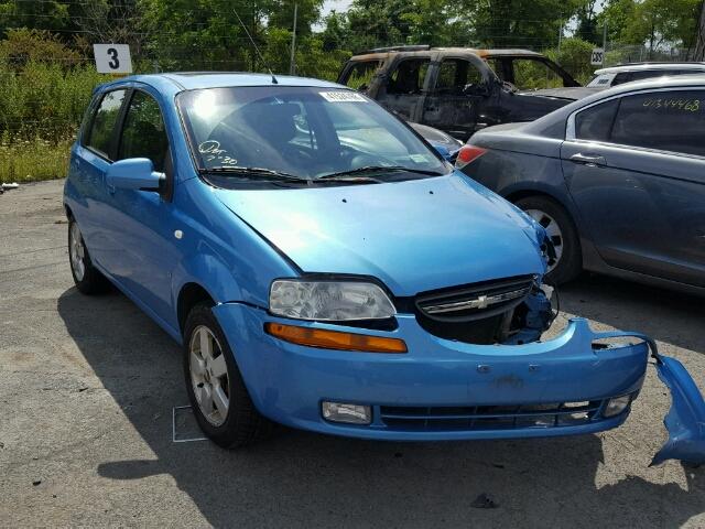 KL1TD66607B766266 - 2007 CHEVROLET AVEO BASE BLUE photo 1