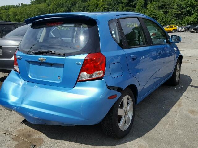 KL1TD66607B766266 - 2007 CHEVROLET AVEO BASE Mavi foto 4