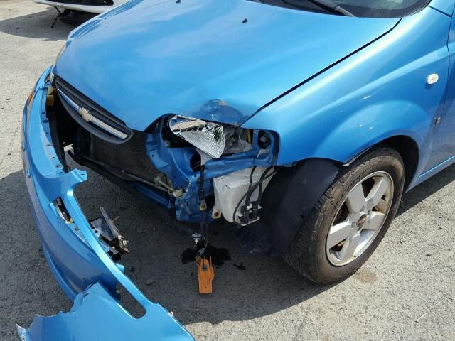 KL1TD66607B766266 - 2007 CHEVROLET AVEO BASE Mavi foto 9