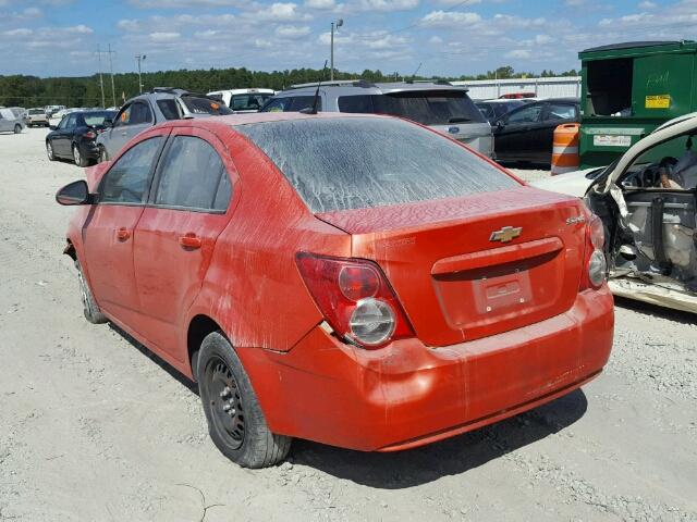 1G1JA5SH0D4102049 - 2013 CHEVROLET SONIC LS ORANGE photo 3