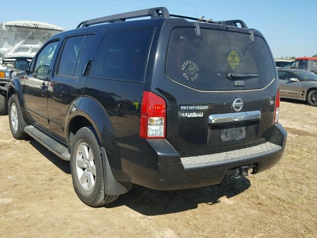 5N1AR18U08C636401 - 2008 NISSAN PATHFINDER BLACK photo 3