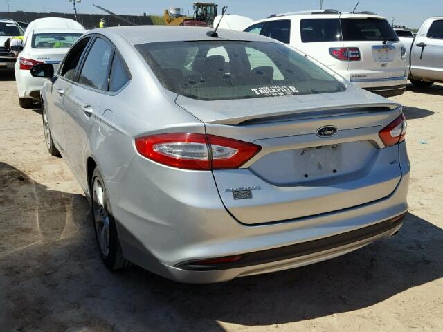 3FA6P0H79ER305825 - 2014 FORD FUSION SILVER photo 3