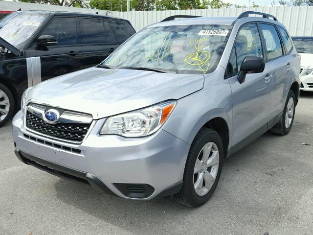 JF2SJABC3FH516755 - 2015 SUBARU FORESTER 2 SILVER photo 2