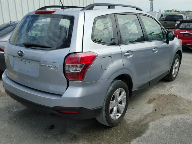 JF2SJABC3FH516755 - 2015 SUBARU FORESTER 2 SILVER photo 4