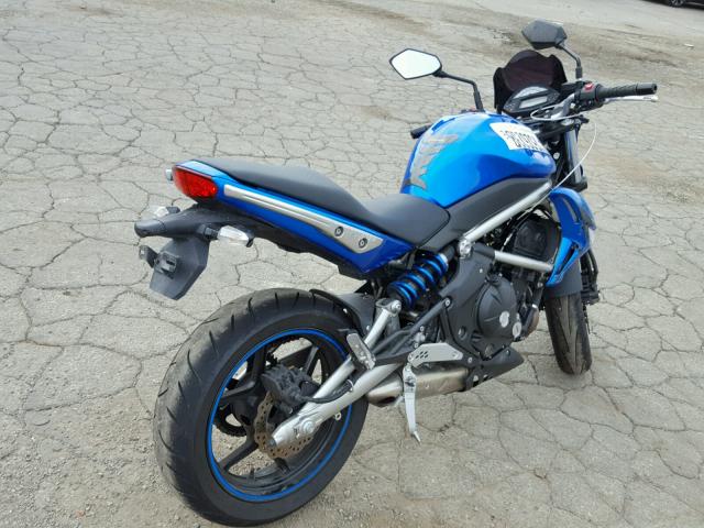 JKAEREC1X9DA37265 - 2009 KAWASAKI ER650 C BLUE photo 4