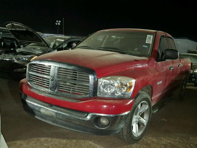 1D7HA18N68S569611 - 2008 DODGE RAM 1500 RED photo 2