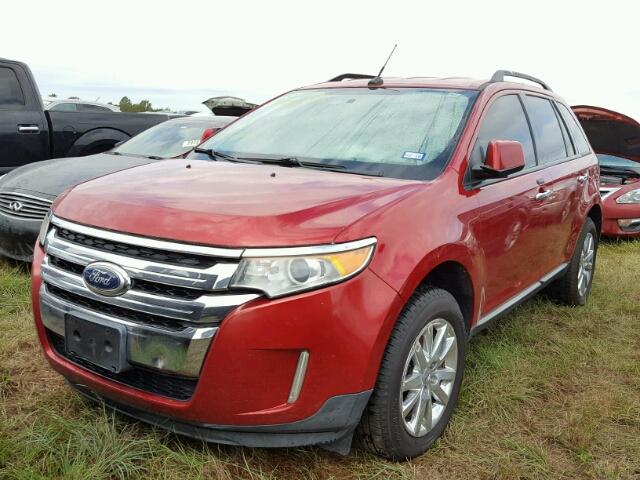 2FMDK3JC5BBA53103 - 2011 FORD EDGE SEL RED photo 2