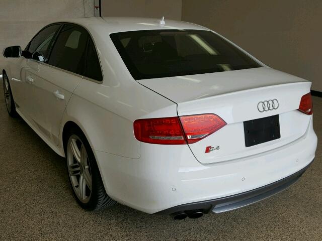 WAUKGAFL8AA156341 - 2010 AUDI S4 PRESTIG WHITE photo 3