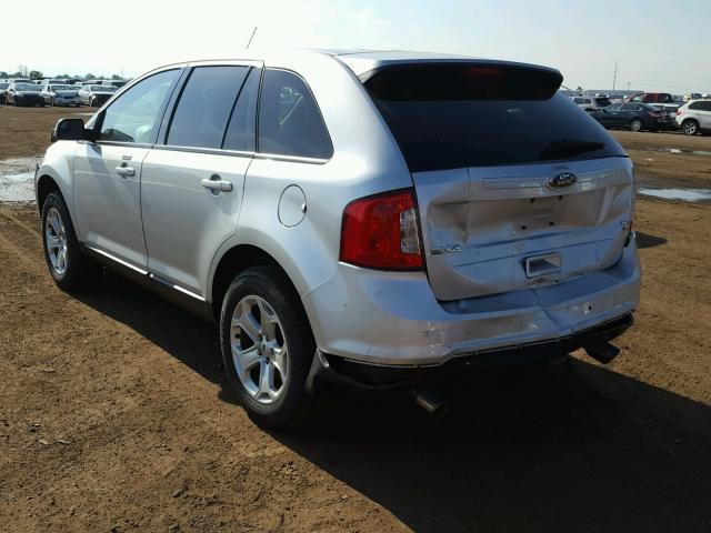 2FMDK4JC1CBA50125 - 2012 FORD EDGE SEL SILVER photo 3