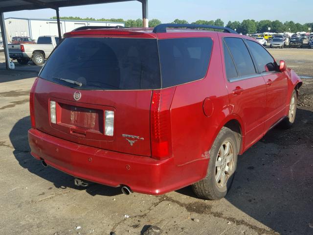 1GYEE637180125131 - 2008 CADILLAC SRX RED photo 4