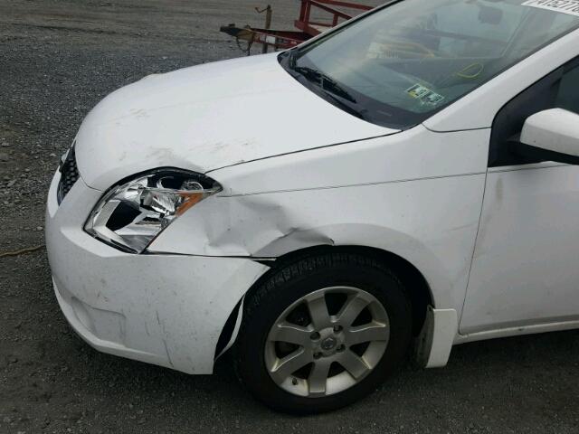 3N1AB61E88L717999 - 2008 NISSAN SENTRA 2.0 WHITE photo 9