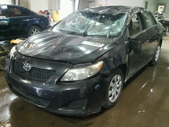 2T1BU4EE8AC503713 - 2010 TOYOTA COROLLA BA BLACK photo 2