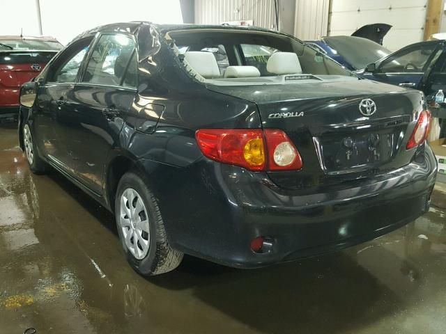 2T1BU4EE8AC503713 - 2010 TOYOTA COROLLA BA BLACK photo 3