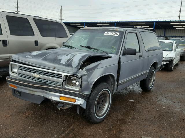 1GNCS18Z2N0101684 - 1992 CHEVROLET BLAZER S10 GRAY photo 2