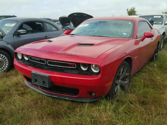 2C3CDZAT1FH718776 - 2015 DODGE CHALLENGER RED photo 2