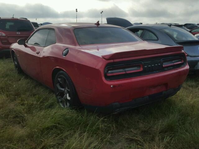 2C3CDZAT1FH718776 - 2015 DODGE CHALLENGER RED photo 3