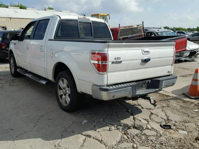 1FTFW1CV9AFA85490 - 2010 FORD F150 SUPER WHITE photo 3