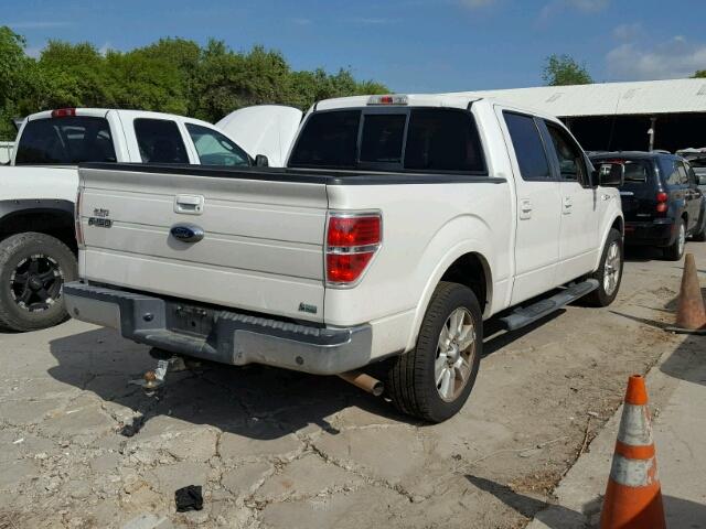 1FTFW1CV9AFA85490 - 2010 FORD F150 SUPER WHITE photo 4